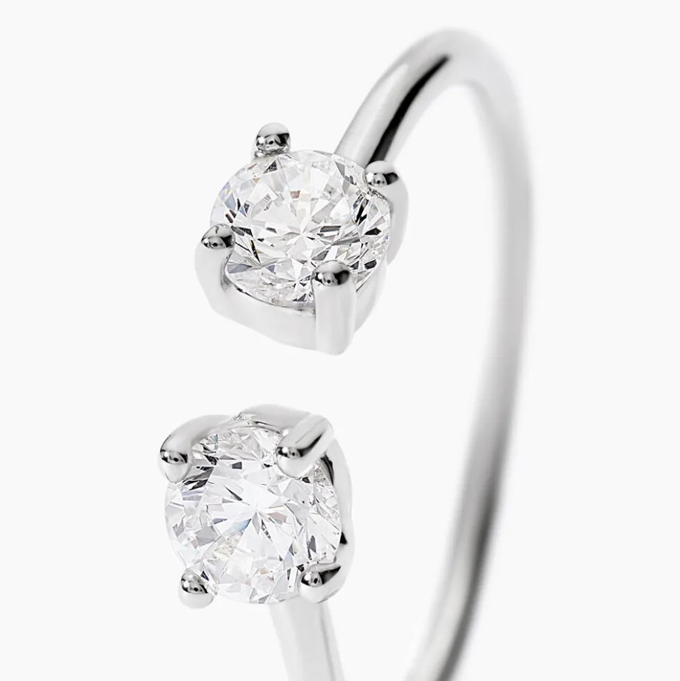 Bague Agnes Argent Blanc Oxyde De Zirconium
