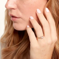Bague Alais Plaqué Or Jaune Oxyde De Zirconium