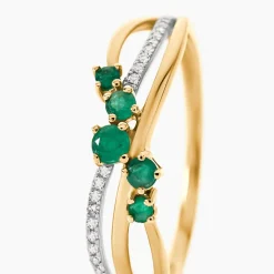 Bague Amarylis Or Jaune Emeraude