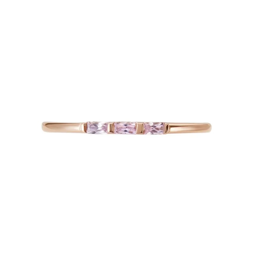 Bague Andrew Argent Rose Oxyde De Zirconium Rose