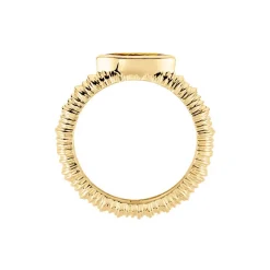 Bague Angelica Plaque Or Jaune Oxyde De Zirconium