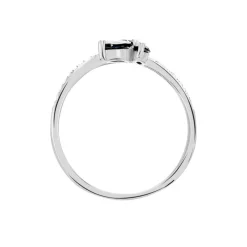 Bague Angie Or Blanc Saphir Diamant