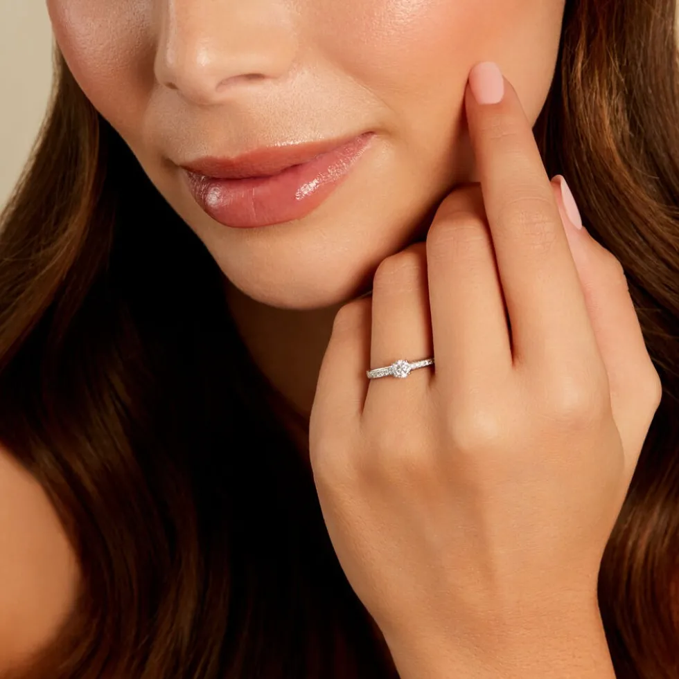 Bague Aramis Ld Platine Blanc Diamant Synthétique
