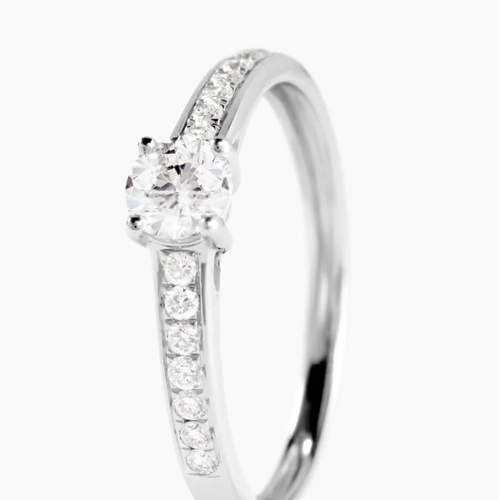 Bague Aramis Ld Platine Blanc Diamant Synthétique