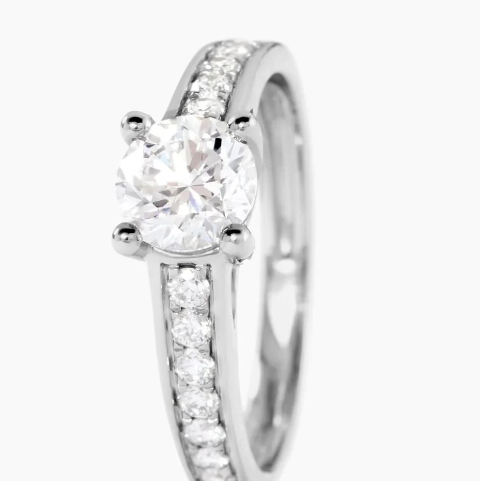 Bague Aramis Ld Platine Blanc Diamant Synthétique