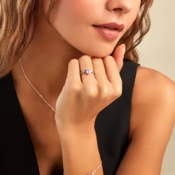 Bague Argent Blanc Avalon Oxyde De Zirconium