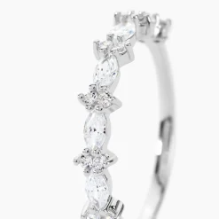 Bague Argent Blanc Eclat D'Aurore Oxydes De Zirconium