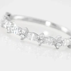 Bague Argent Blanc Eclat D'Aurore Oxydes De Zirconium