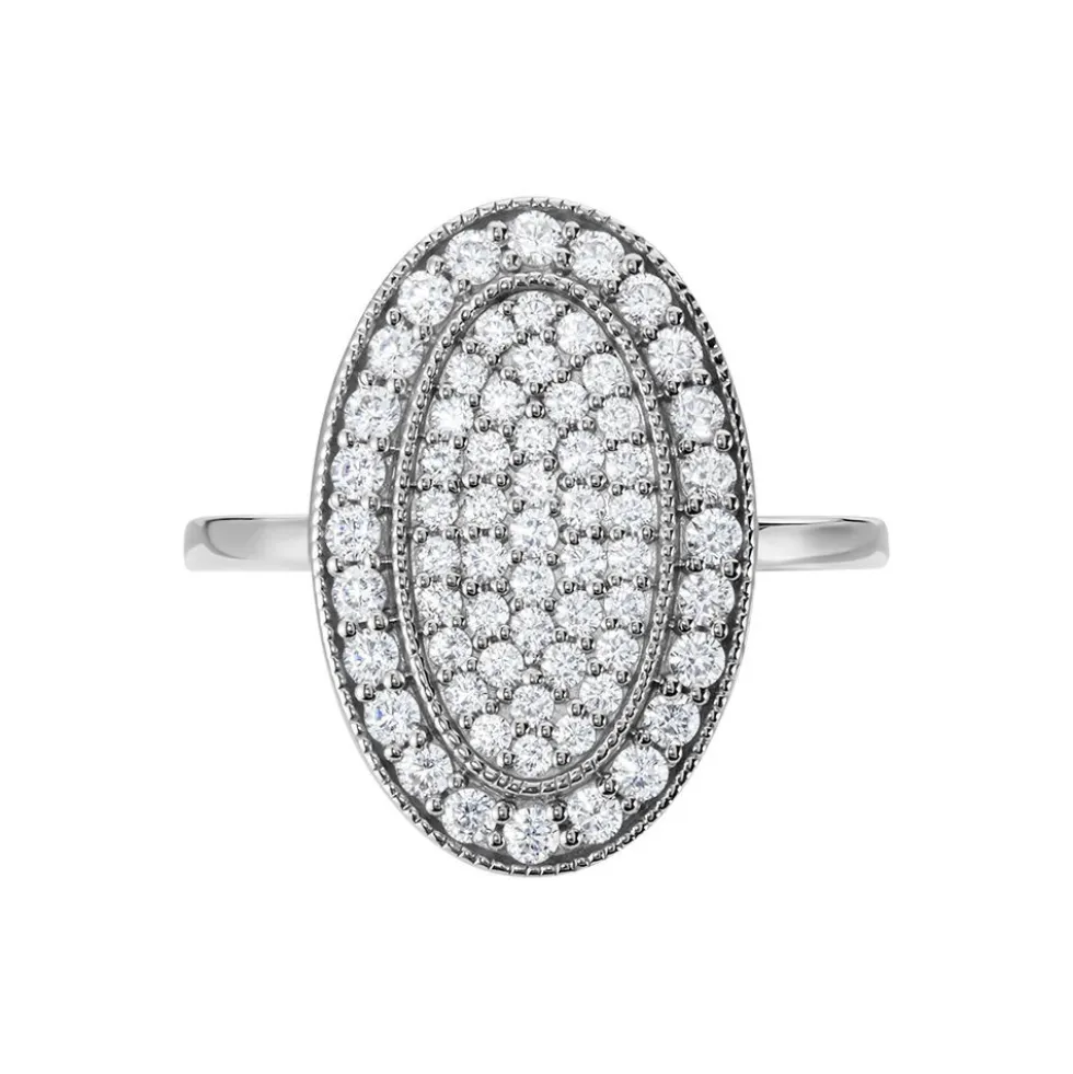 Bague Argent Blanc Eligia Oxydes De Zirconium