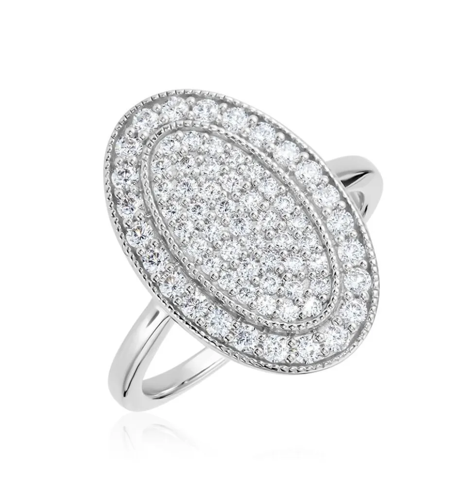 Bague Argent Blanc Eligia Oxydes De Zirconium