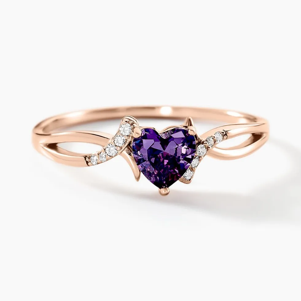 Bague Argent Rose Avalon Oxyde De Zirconium
