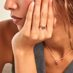 Bague Argent Rose Avalon Oxyde De Zirconium