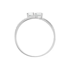 Bague Arista Or Blanc Oxyde De Zirconium