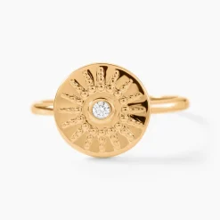 Bague Artea Plaqué Or Jaune Oxyde De Zirconium