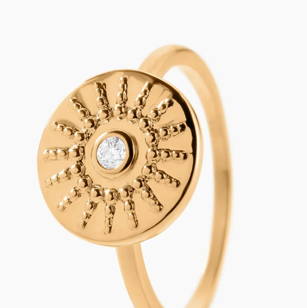 Bague Artea Plaqué Or Jaune Oxyde De Zirconium