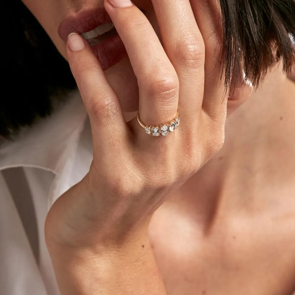 Bague Astarte Or Jaune Oxyde De Zirconium