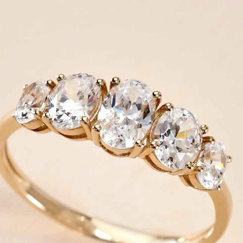Bague Astarte Or Jaune Oxyde De Zirconium