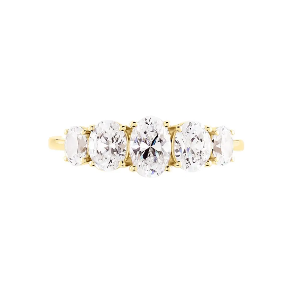 Bague Astarte Or Jaune Oxyde De Zirconium