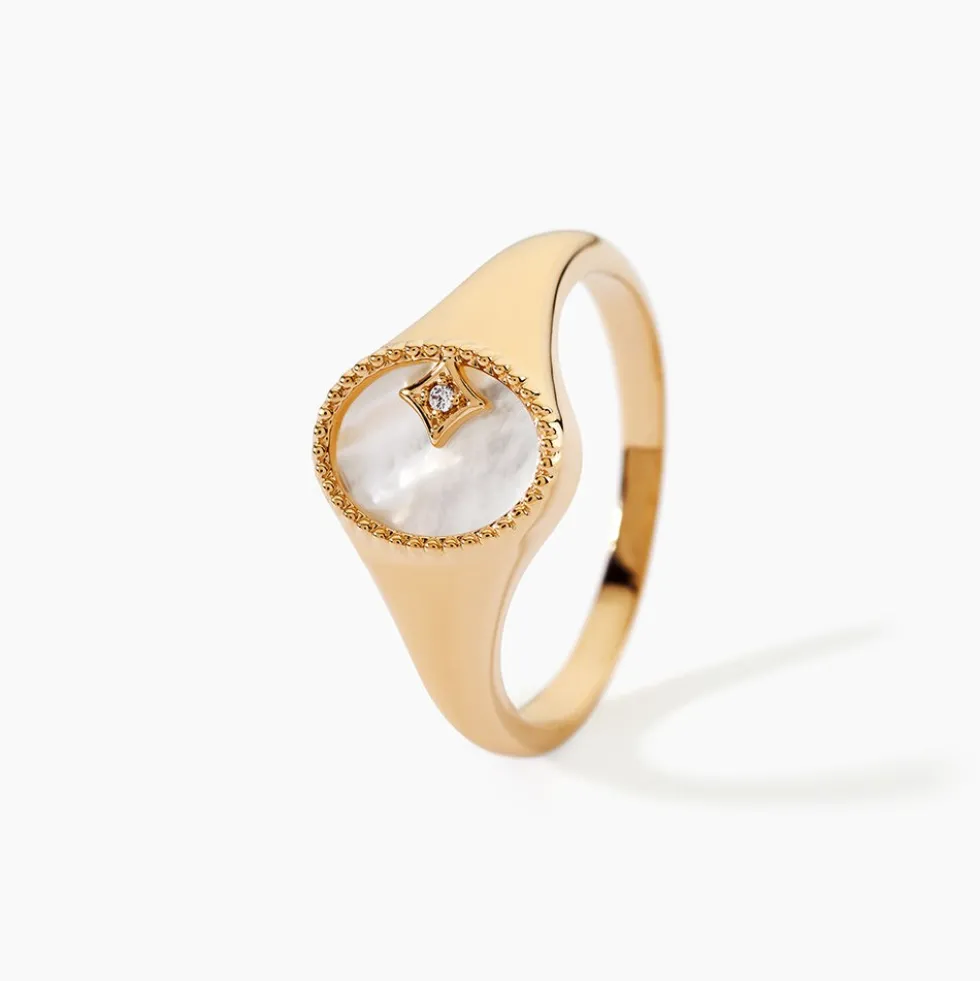 Bague Astria Plaqué Or Jaune Nacre