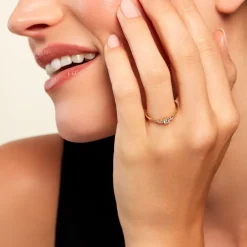 Bague Athenias Or Jaune Diamant