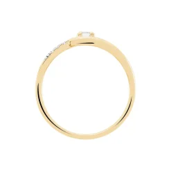 Bague Auberi Plaqué Or Jaune Oxyde De Zirconium