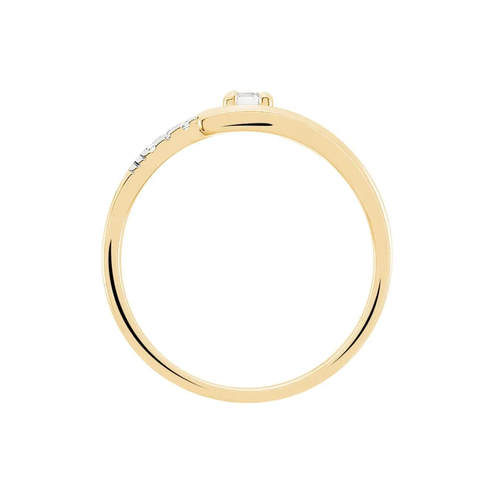 Bague Auberi Plaqué Or Jaune Oxyde De Zirconium