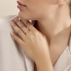 Bague Auberi Plaqué Or Jaune Oxyde De Zirconium