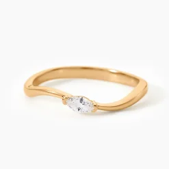 Bague Audeline Plaqué Or Jaune Oxyde De Zirconium
