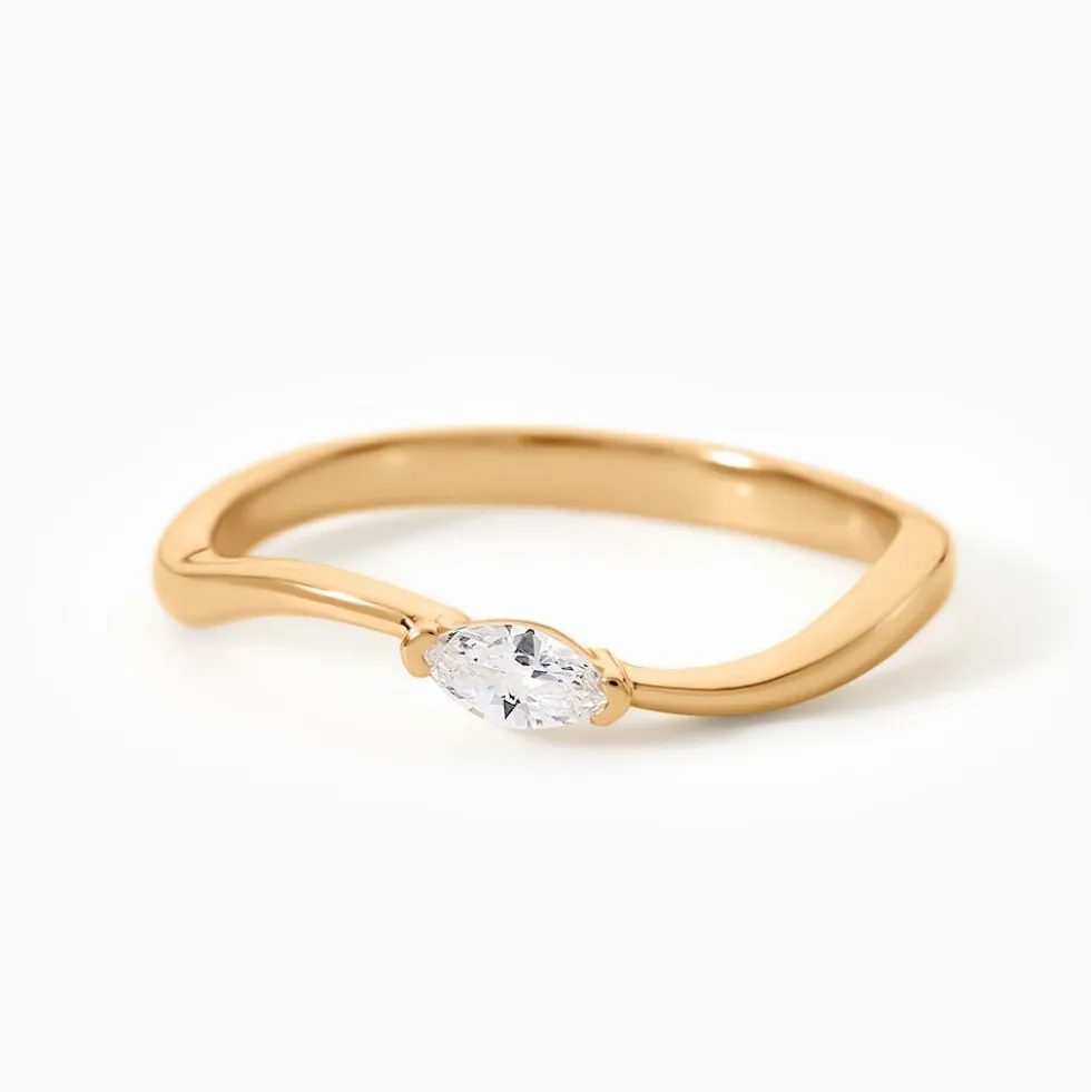 Bague Audeline Plaqué Or Jaune Oxyde De Zirconium