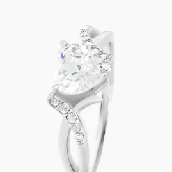 Bague Avalon Argent Blanc Oxyde De Zirconium
