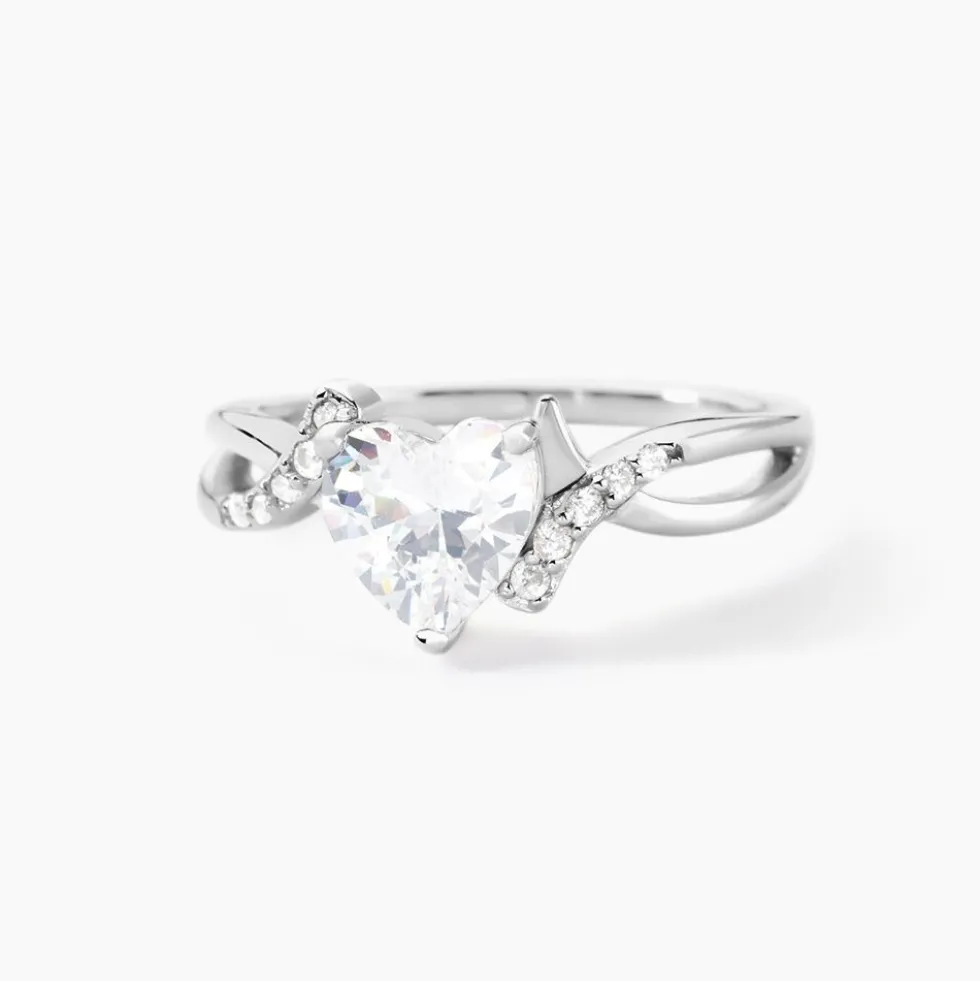 Bague Avalon Argent Blanc Oxyde De Zirconium