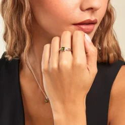 Bague Avalon Argent Blanc Oxyde De Zirconium