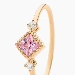 Bague Azel Plaqué Or Jaune Oxyde De Zirconium