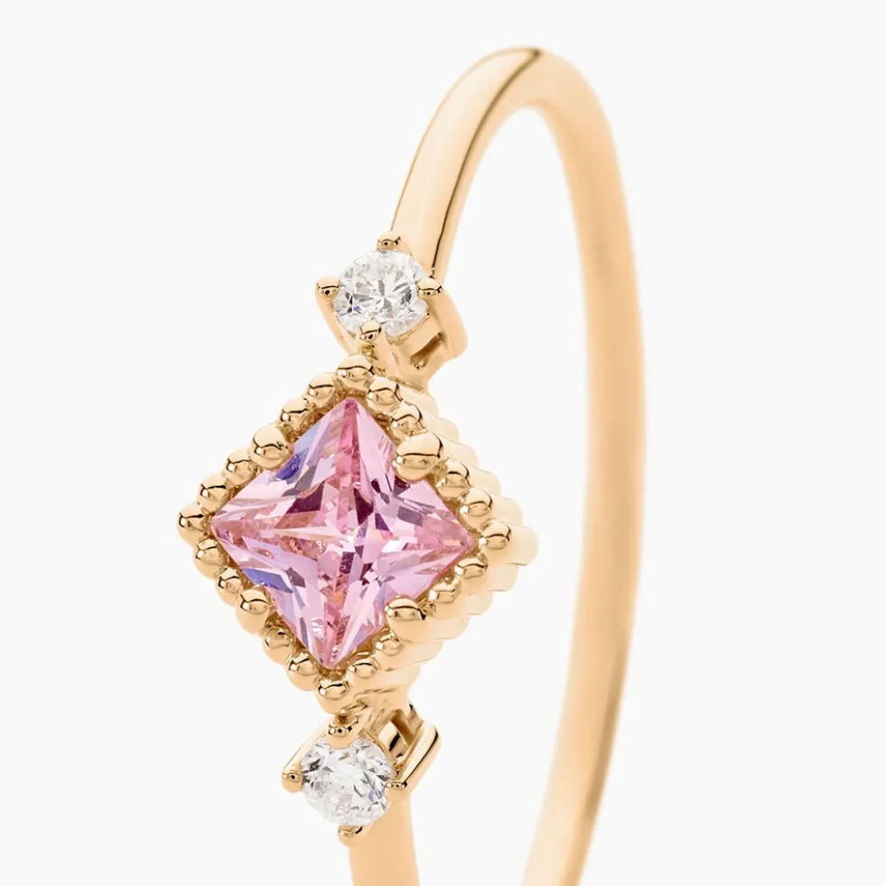 Bague Azel Plaqué Or Jaune Oxyde De Zirconium