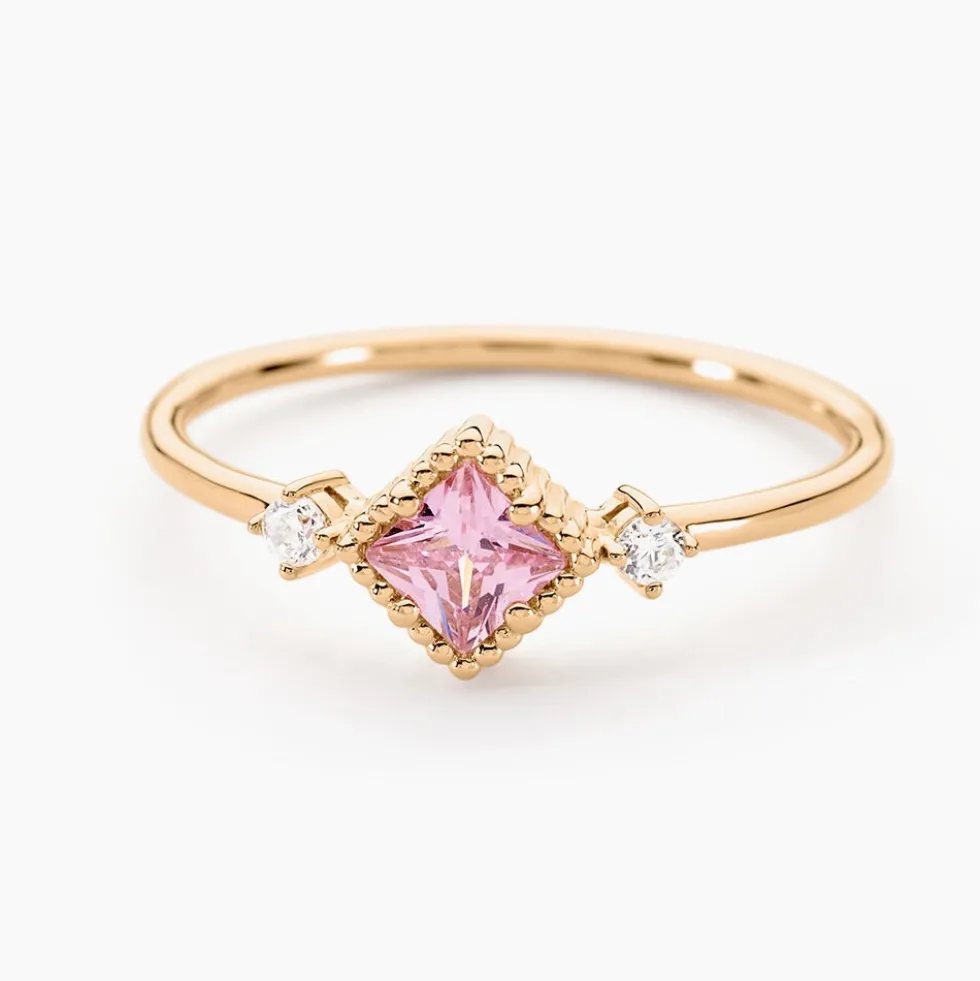 Bague Azel Plaqué Or Jaune Oxyde De Zirconium