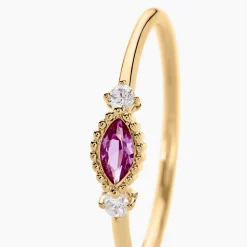 Bague Azel Plaqué Or Jaune Oxyde De Zirconium