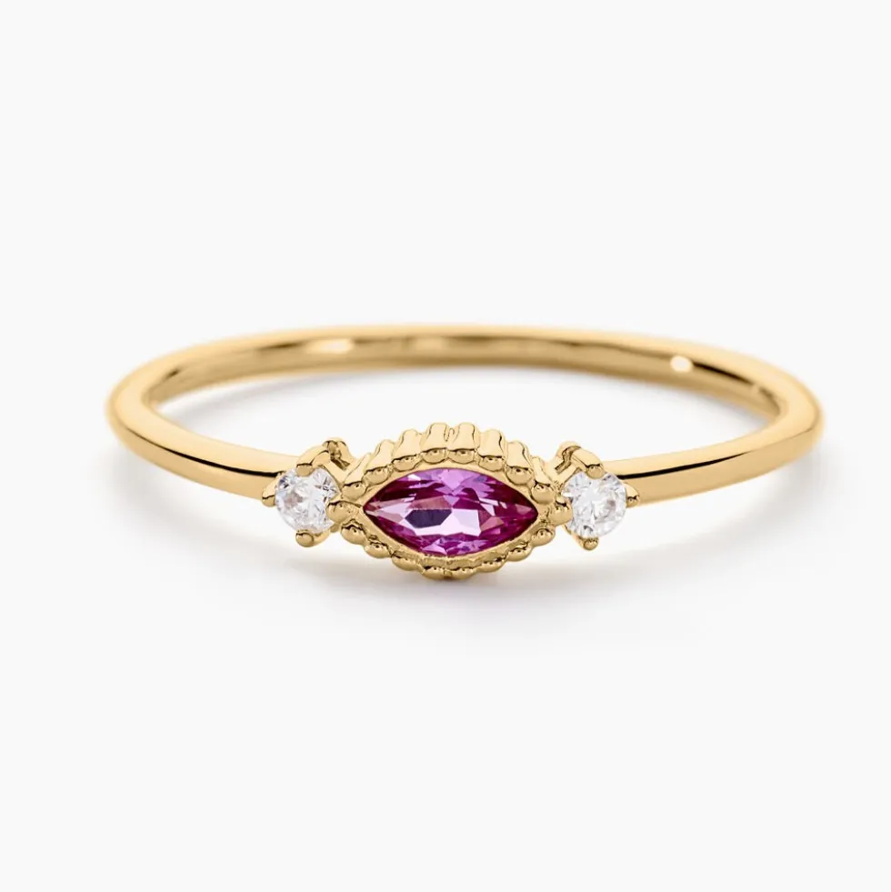 Bague Azel Plaqué Or Jaune Oxyde De Zirconium