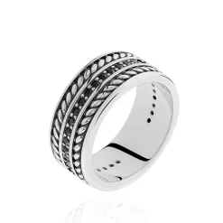 Bague Basile Argent Blanc