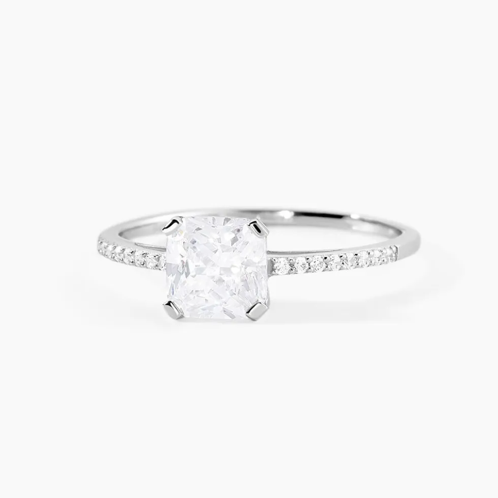 Bague Beline Or Blanc Oxyde De Zirconium