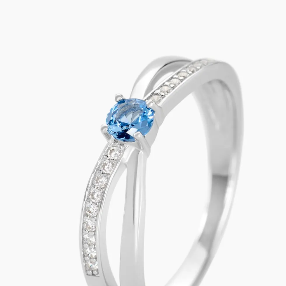 Bague Bertheline Argent Blanc Oxyde De Zirconium