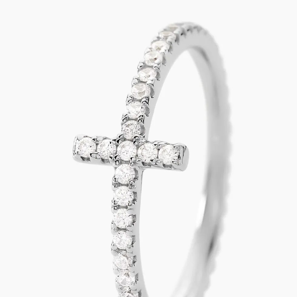Bague Biche Argent Blanc Oxyde De Zirconium