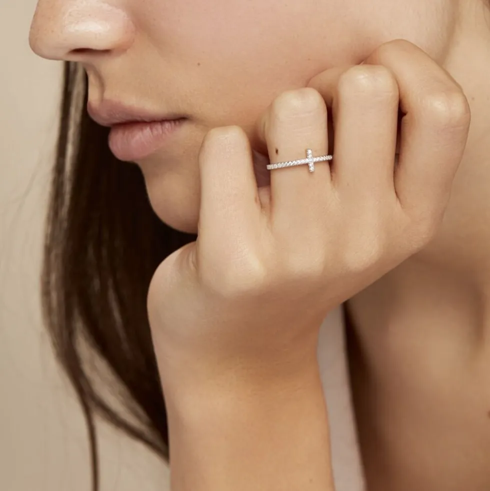 Bague Biche Argent Blanc Oxyde De Zirconium