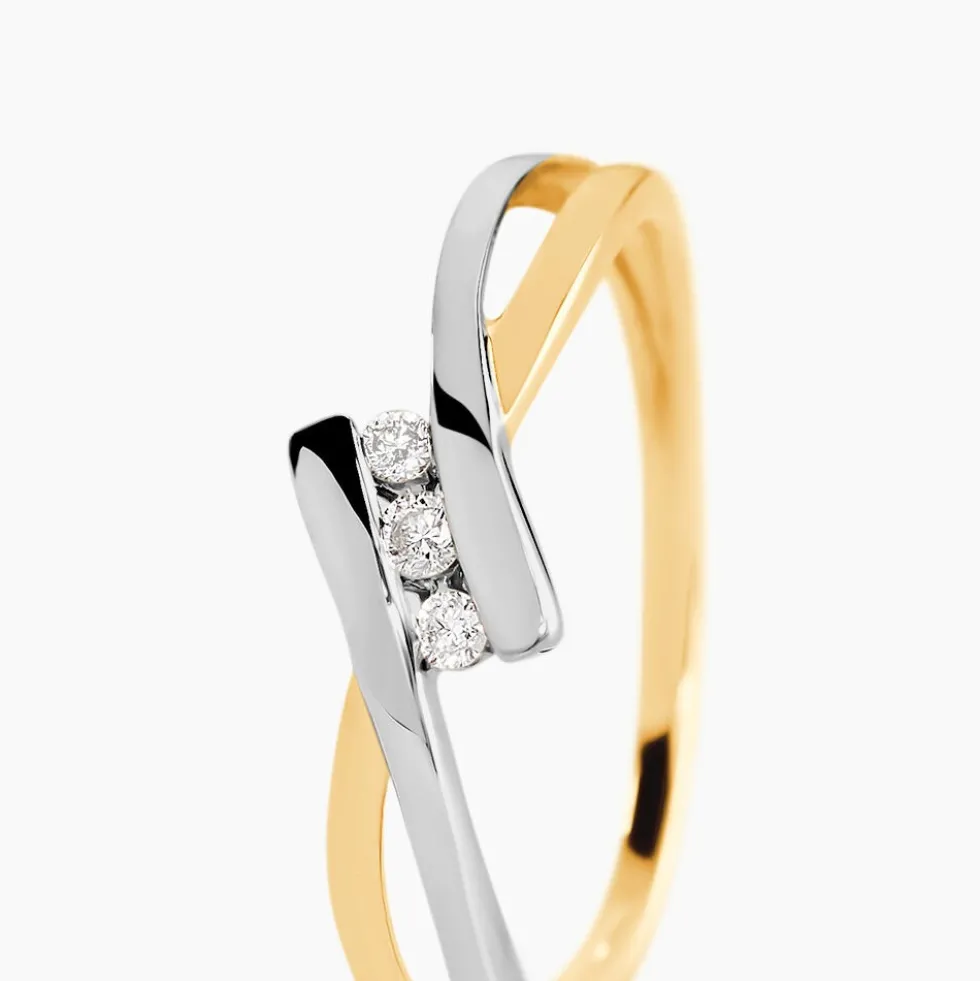 Bague Brixia Or Bicolore Diamant