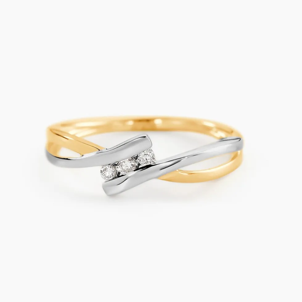 Bague Brixia Or Bicolore Diamant