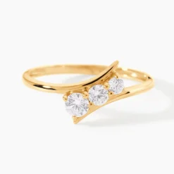 Bague Budur Or Jaune Oxyde De Zirconium