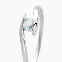 Bague Camilia Or Blanc Topaze