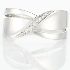 Bague Camomille Or Blanc Diamant