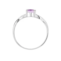 Bague Candice Or Blanc Amethyste
