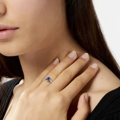 Bague Candice Or Blanc Saphir