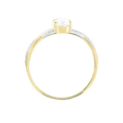 Bague Candice Or Jaune Oxyde De Zirconium